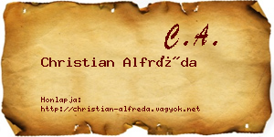 Christian Alfréda névjegykártya
